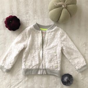 Cat & Jack Toddler White Floral Jacket